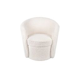 pouf fauteuil blanc ivoire