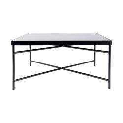 grande table basse noire en verre