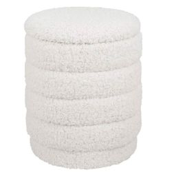 Pouf bouclette blanc