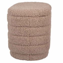 Pouf bouclette marron