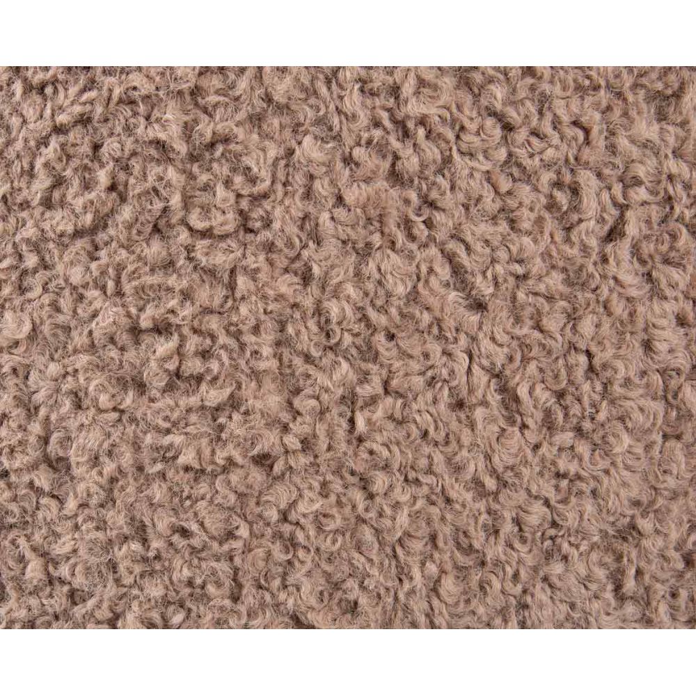Pouf Bouclette Zopi Pour Enfant - Marron Diamètre 27cm | Siège Déco Enfant Douillet