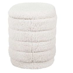 Pouf bouclette blanc