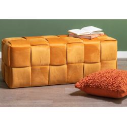 Banc orange en velours