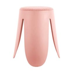 Tabouret fleurs rose