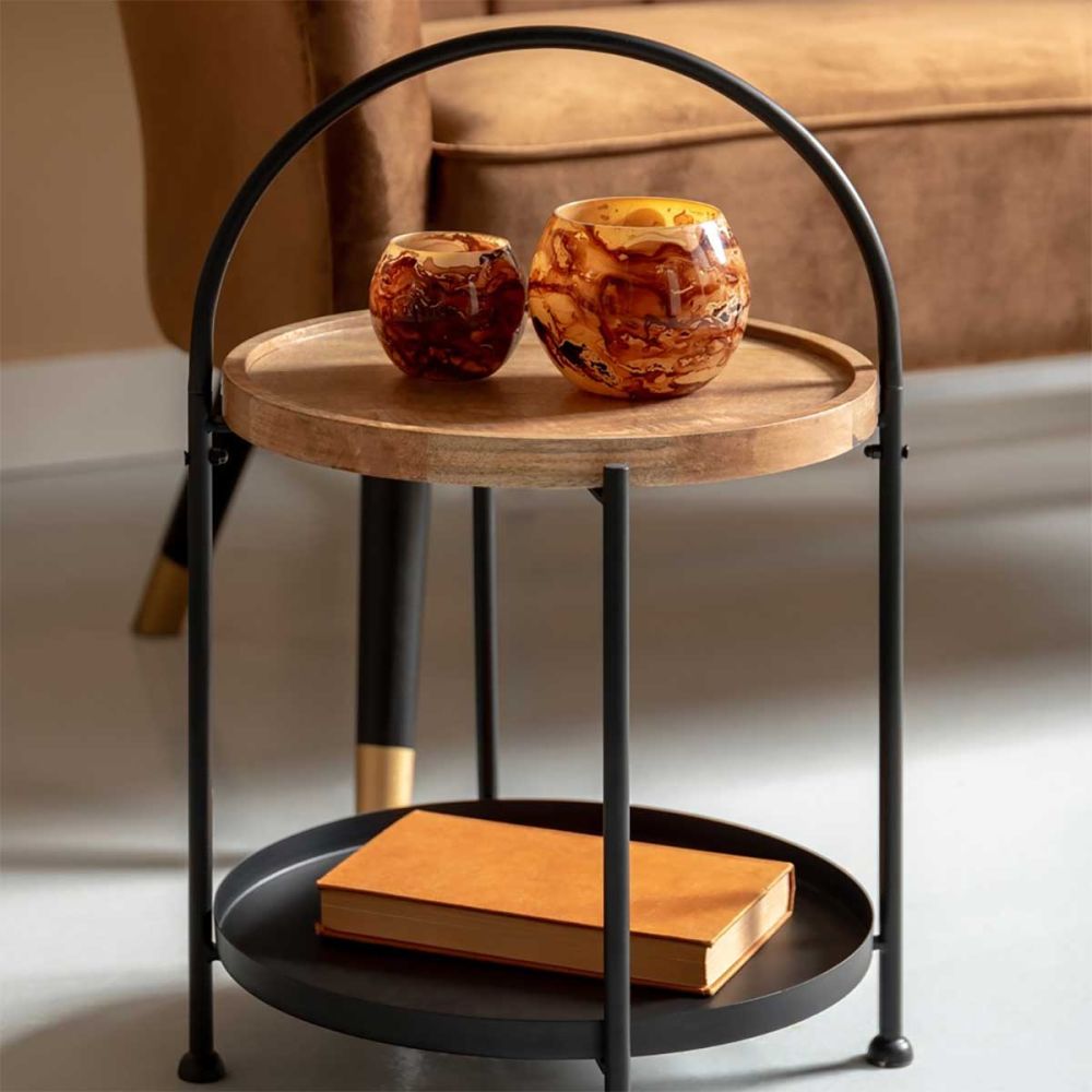 Table desserte metal et bois Table desserte metal et bois
