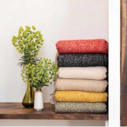 Plaid recyclé différents coloris
