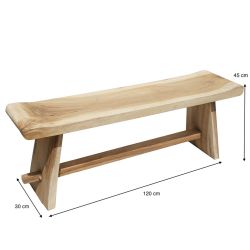 Banc bois 120cm