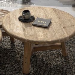 Table basse en bois massif taille L
