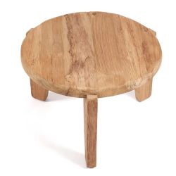 Table d appoint en bois massif ronde