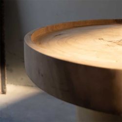 table ronde en bois massif quichua