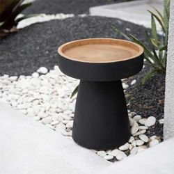 Table d appoint en bois noir