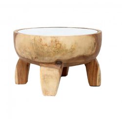Table basse bois et verre bazar bizar