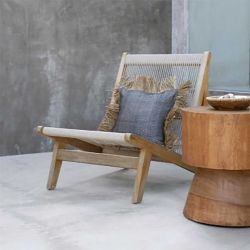 Tabouret naturel en bois