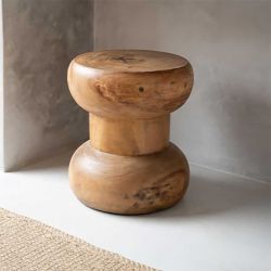 tabouret bois forme bobine