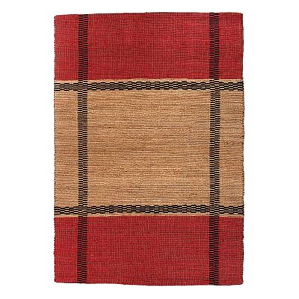 Tapis rectangulaire jute et groseille 160x230 Tapis rectangulaire jute et groseille 160x230