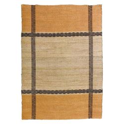 Tapis rectangulaire jute et ocre160x230