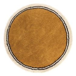 Tapis rond Many moutarde D160cm