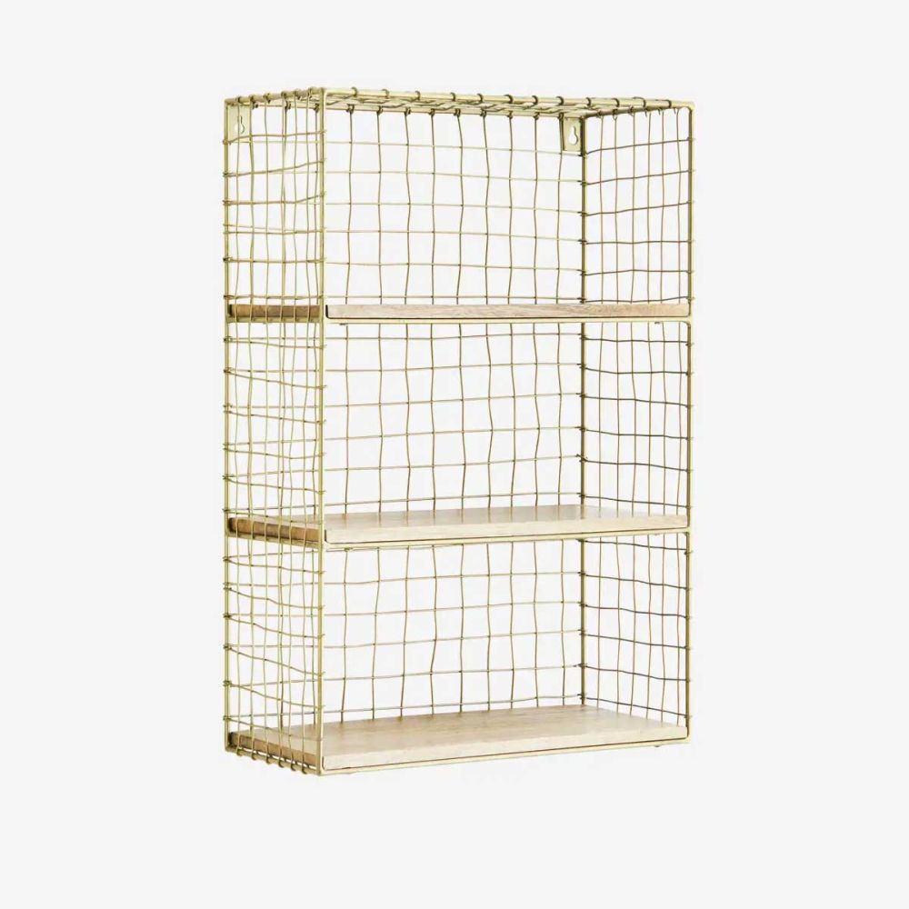 Étagère Murale Atmosphera Iris 60x80cm - MDF Et Fer - Design Moderne - Pour Salon Ou Chambre à Monter