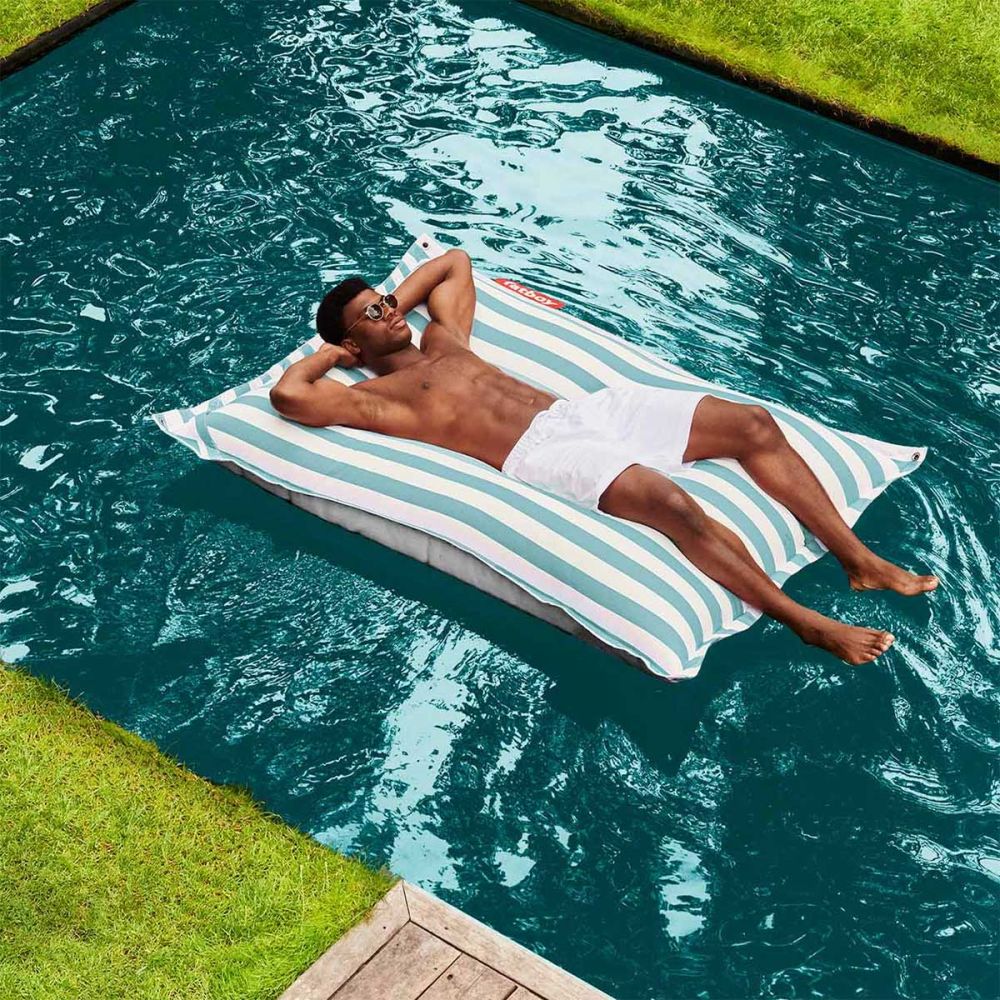Floatzac Pouf Fatboy flottant Stripe Turquoise Floatzac Pouf Fatboy flottant Stripe Turquoise
