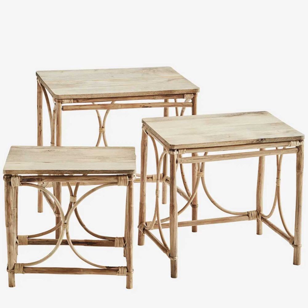 Set de 3 table en bois
