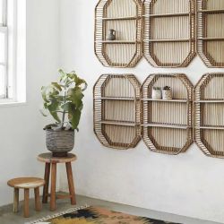 Grand tabouret rond en bois
