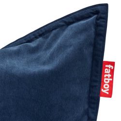 pouf bleu en velours fatboy