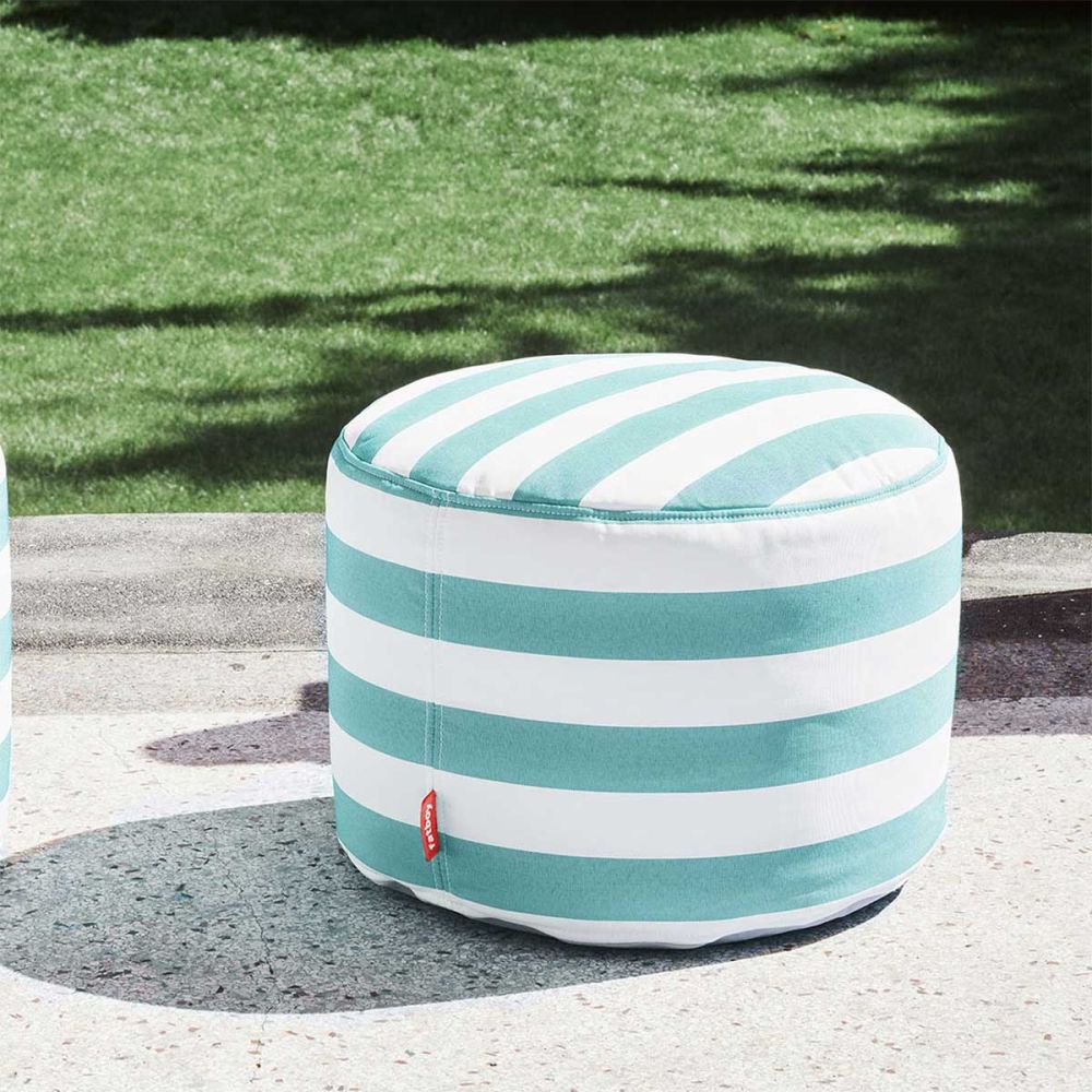 pouf rond fatboy extérieur rayé