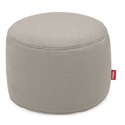 Pouf extérieur rayures gris taupe