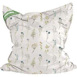 Pouf géant en velours imprimé fleurs