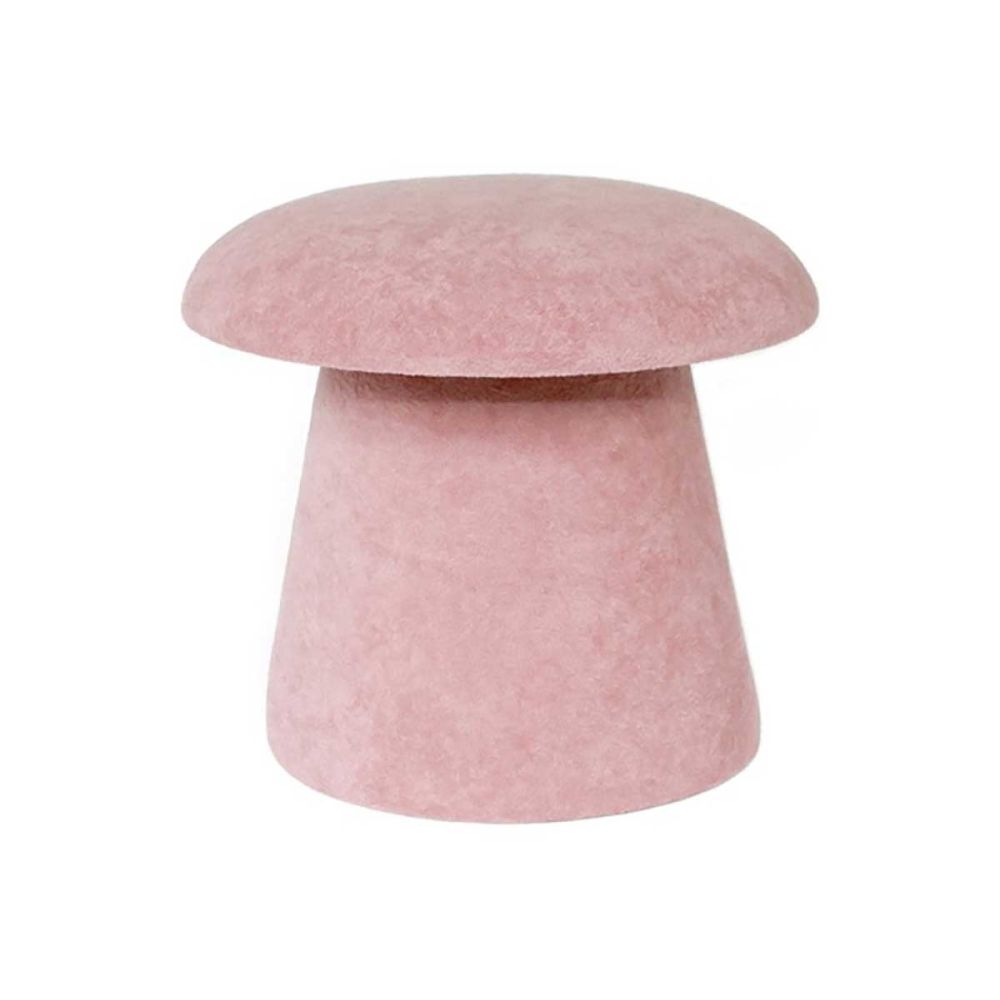 Pouf champignon velours rose Pouf champignon velours rose