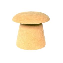 Pouf champignon velours jaune