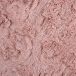 pouf fourrure rose