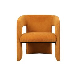 Fauteuil design jaune ocre