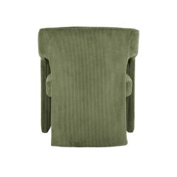 fauteuil vert en velours côtelé