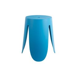 Tabouret design bleu fluo