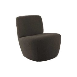 Fauteuil bouclettes Ada gris taupe