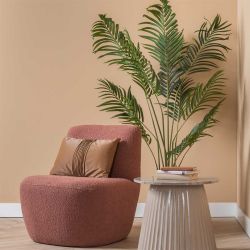 Fauteuil bouclettes Ada vieux rose