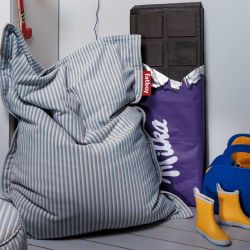 Pouf Fatboy Slim Terry rayé bleu
