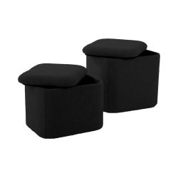Pouf bouclettes noires