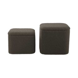 Pouf gris taupe