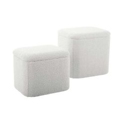 Pouf bouclette blanc
