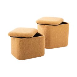 Pouf bouclettes jaune