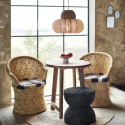 table haute bois naturel