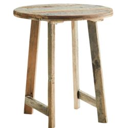Table de café en bois recyclé 66x73cm