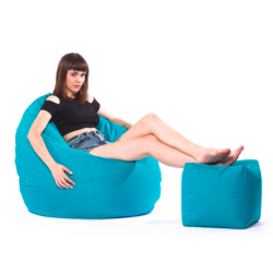 Pouf flocon repose pied