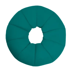pouf forme donuts bleu