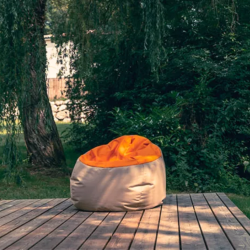 pouf extérieur orange