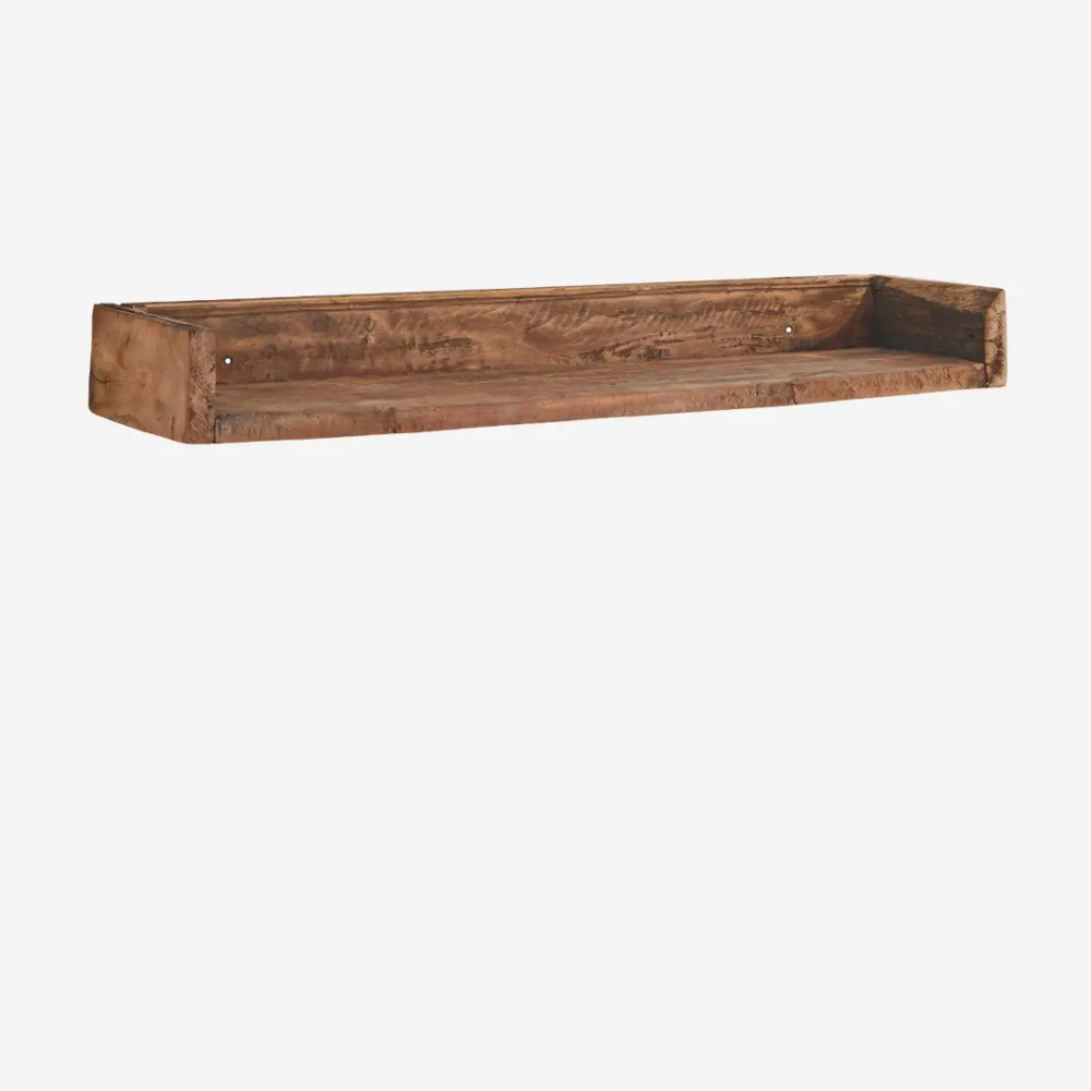 étagère bois recyclé foncé