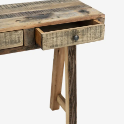 Meuble d'entrée tiroirs bois recyclé