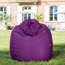 pouf violet aubergine